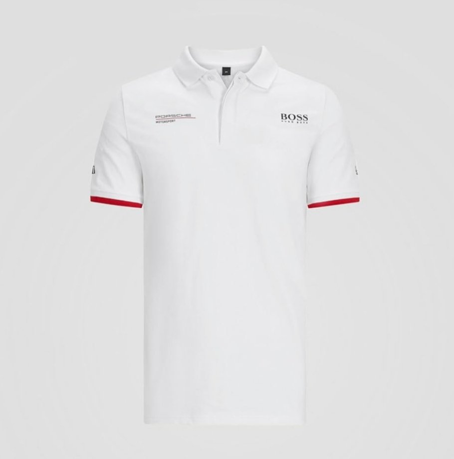 2026/05/1000374673.jpg Porsche Motorsport Men's Team White Polo w/Motorsport Kit - Image 1