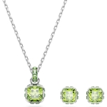 Swarovski Birthstone Stud Earring Collection, Square-Cut Stone and Crystals, Rhodium Finish - Image 4