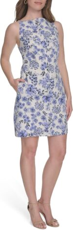 Tommy Hilfiger Women's Sleeveless Square High Neck Shift Mini Dress - Image 3