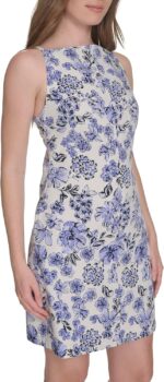 Tommy Hilfiger Women's Sleeveless Square High Neck Shift Mini Dress - Image 4
