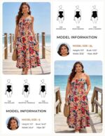 GRACE KARIN Summer Dresses for Women 2026 Vacation,Smocked Floral Maxi Dress,Boho Beach Sundress with Pocket Fashion Clothing - Image 3