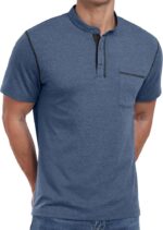 Sailwind Mens Henley Shirts Short Sleeve Summer Casual Classic Cotton T Shirts Pocket Button Shirt - Image 5