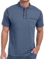 Sailwind Mens Henley Shirts Short Sleeve Summer Casual Classic Cotton T Shirts Pocket Button Shirt - Image 4