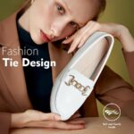 ABEJOJO Women's Loafer Shoes, Comfortable Slip on Casual Flat Penny Shoes for Walking, Driving, Dressy - Image 3