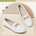 ABEJOJO Women's Loafer Shoes, Comfortable Slip on Casual Flat Penny Shoes for Walking, Driving, Dressy - Image 4
