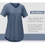4 Pack V Neck T Shirts for Women Basic Tees Casual Short Sleeve Shirts Loose Fit Plus Size Tops Plain Summer Clothes - Image 3
